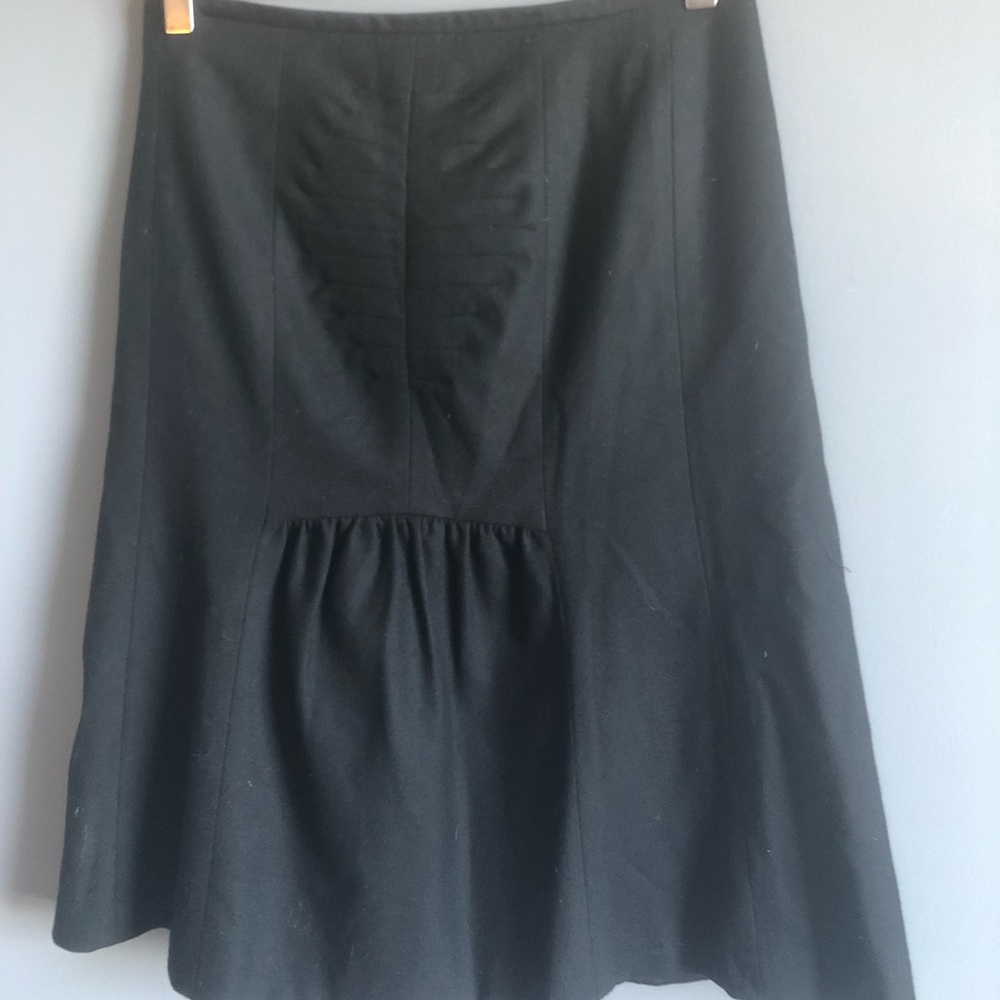 Black Rebecca Taylor wool skirt with flare 2